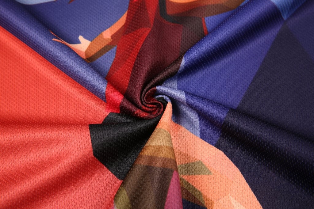 Ultra mesh fabric, sublimated fabric 150 gsm, 100% polyester