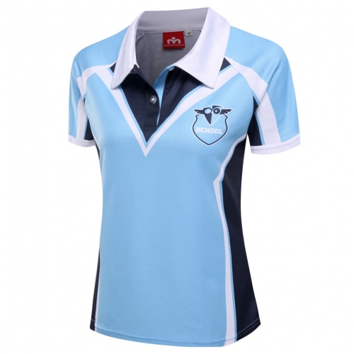 SUBLIMATED GIRL POLO-custom polo shirts--BUCKSPORTS