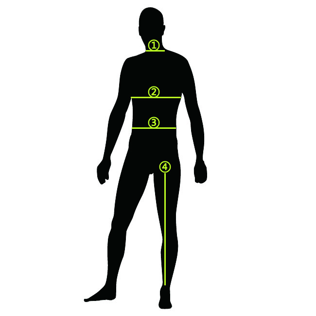 man's measurements