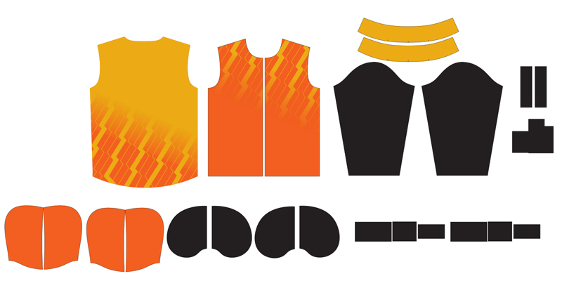 sublimation jacket layout