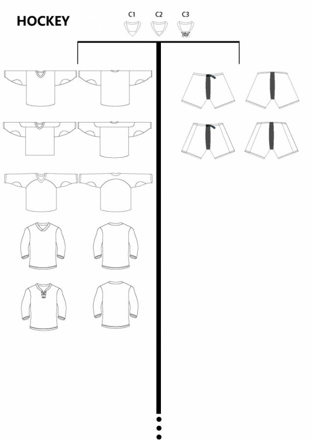 HOCKEY TEAM WEAR BLANK TEMPLATE PATTERN