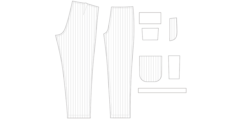 baseball team wear pants layout